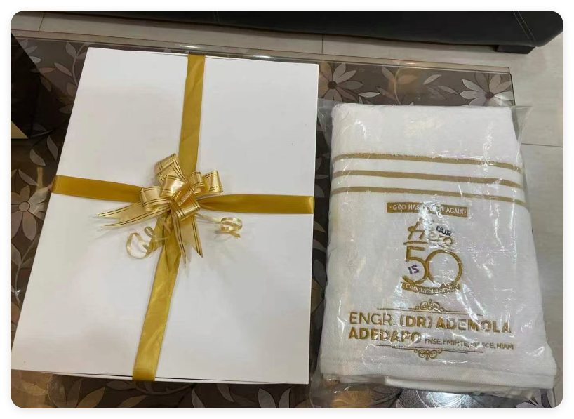 Luxury 50th Birthday Towel Souvenir Gift Set - view 4