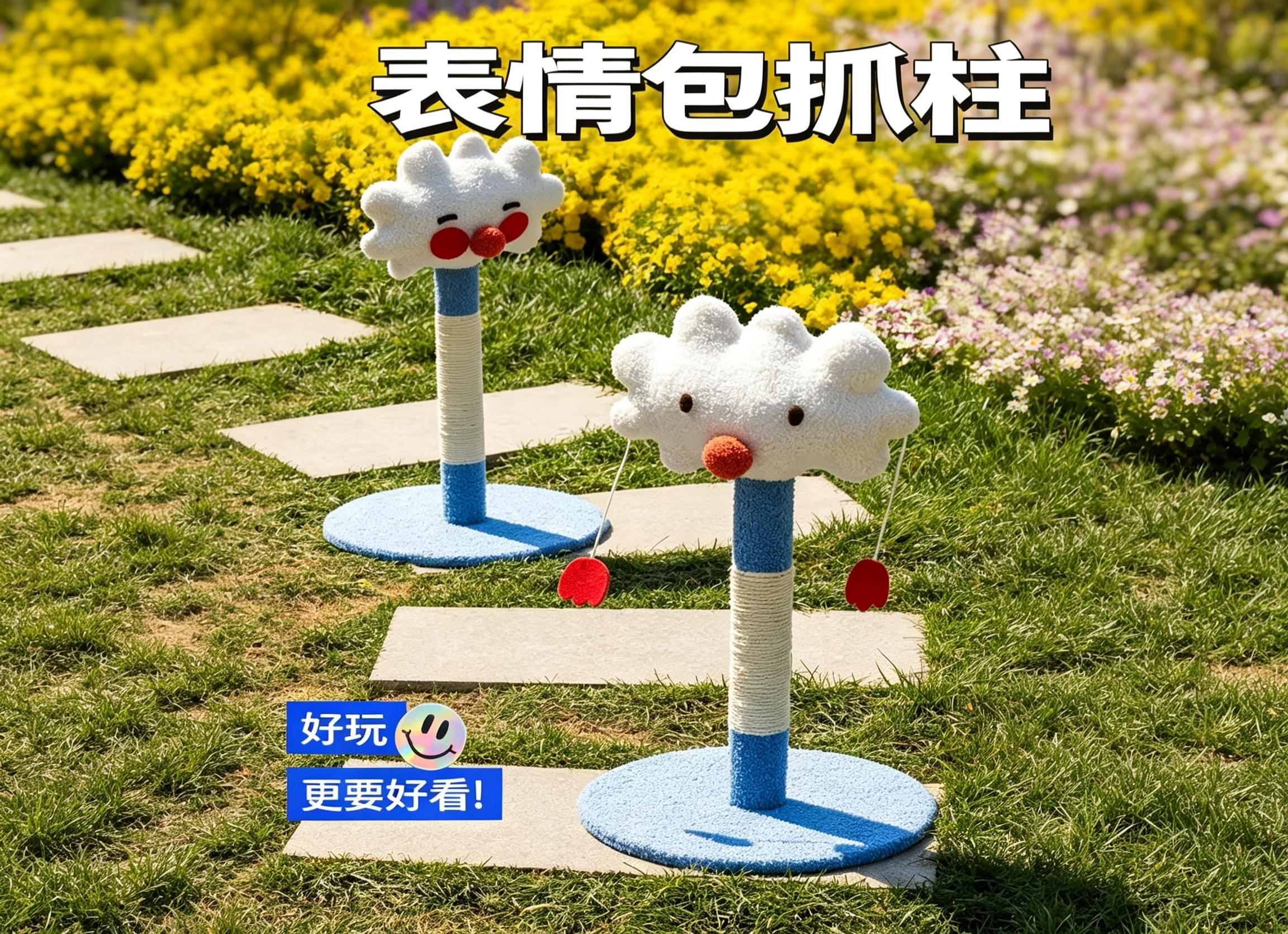 表情包剑麻立式猫抓柱