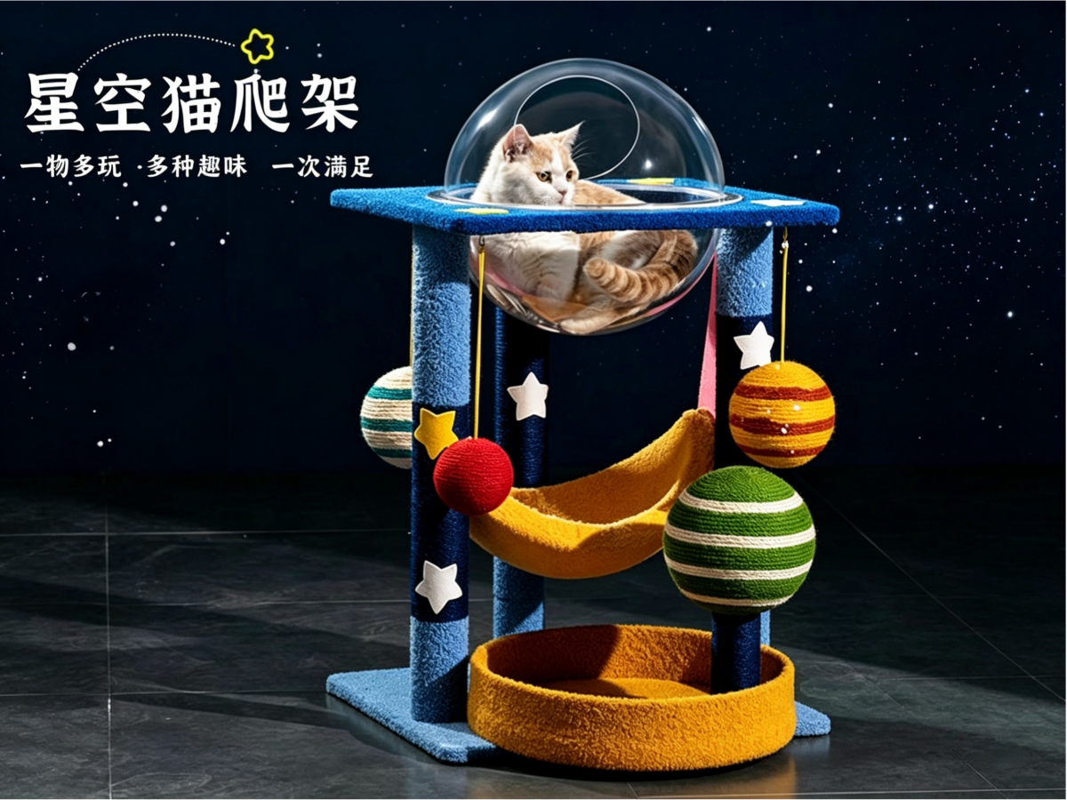 星空剑麻猫爬架