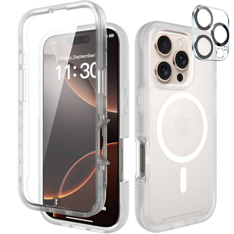 360° Matt MagSafe Case for iPhone 16 Pro Max - White