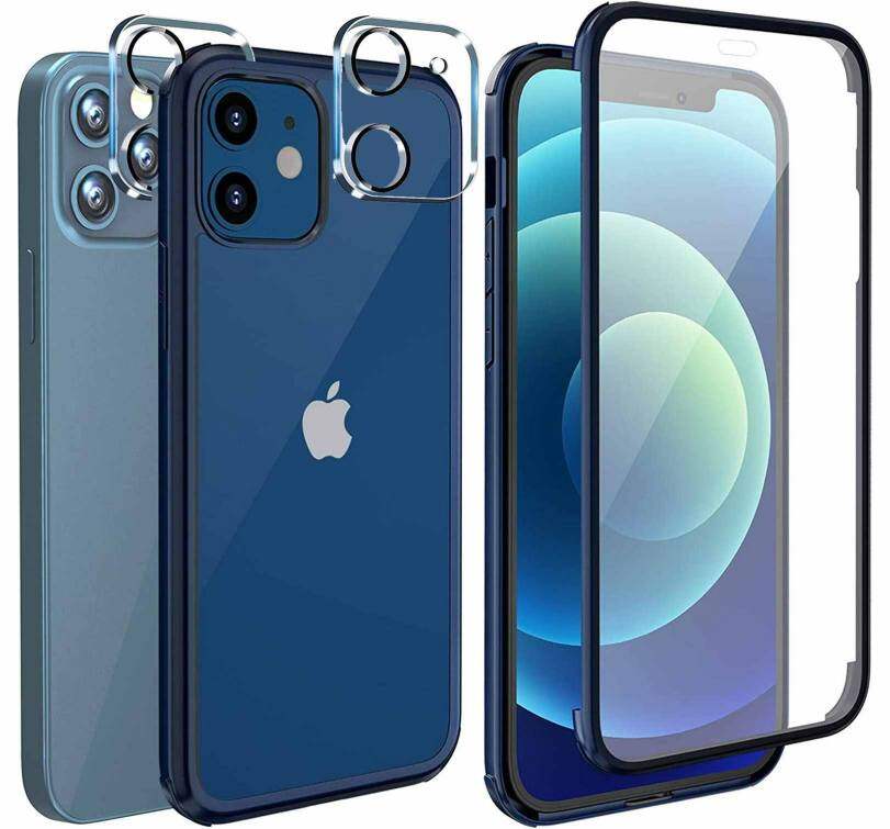 360° Case & Camera Protector for iPhone 12 / iPhone 12 Pro – Blue