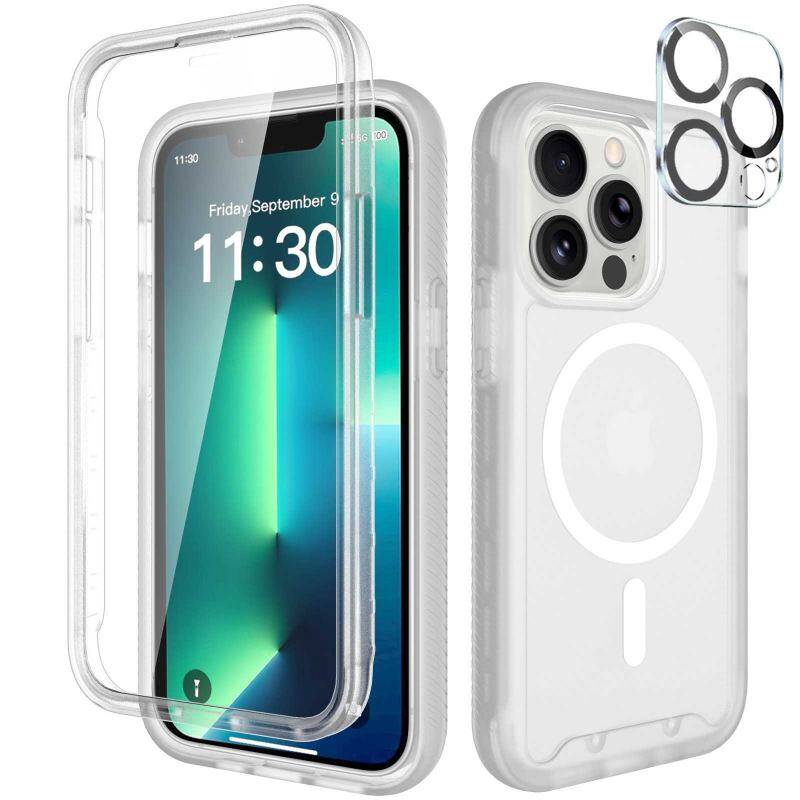 360° Matt MagSafe Case for iPhone 13 Pro - White