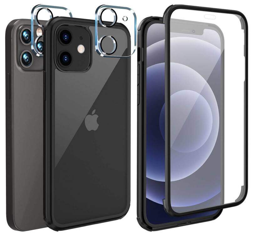 360° Case & Camera Protector for iPhone 12 / iPhone 12 Pro - Black