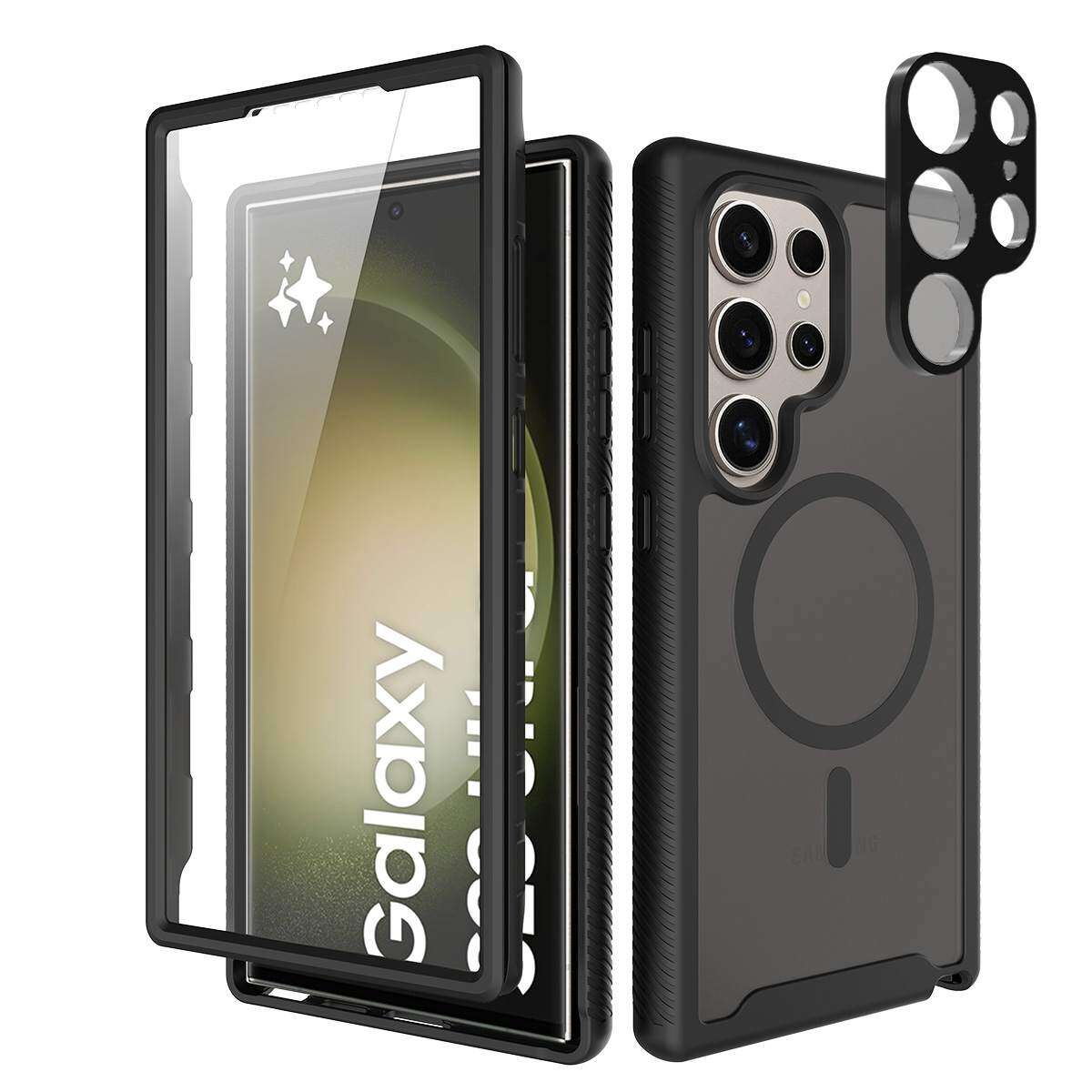 360° Matt Mag Case for Samsung Galaxy S24 Ultra, Black