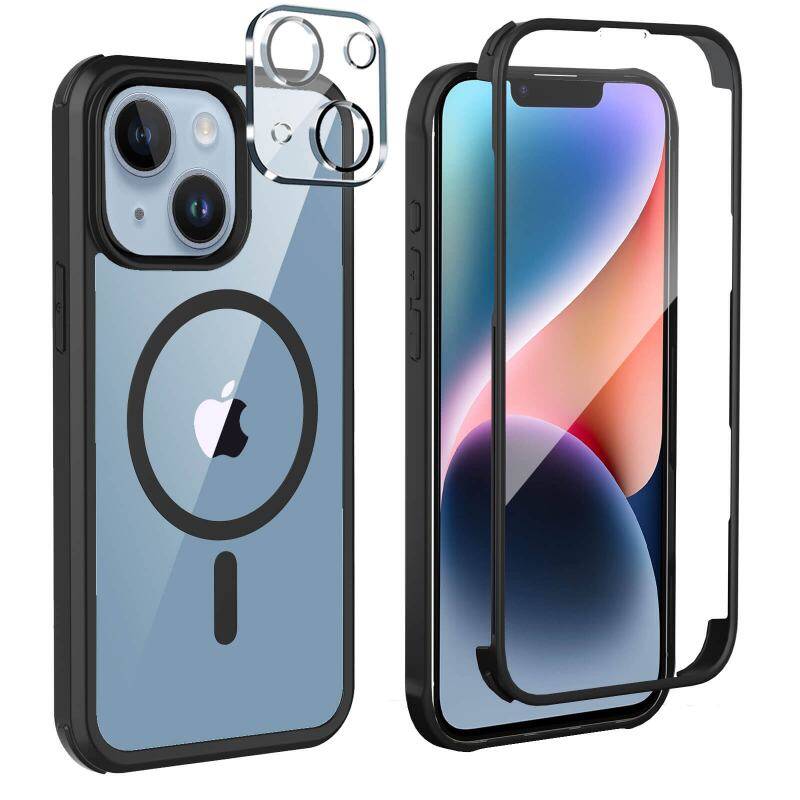 360° Mag Case & Camera Protector for iPhone 14 - Black