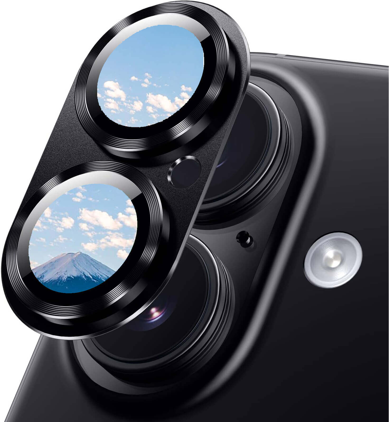 Camera Lens Protector for iPhone 17 / iPhone 16 / iPhone 16 Plus – Black