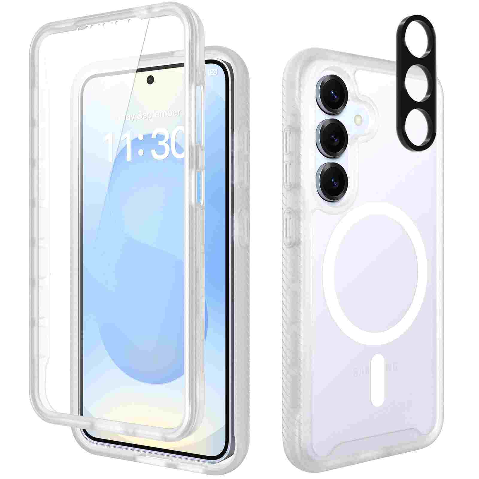 360° Matt MagSafe Case for Samsung Galaxy S25 White
