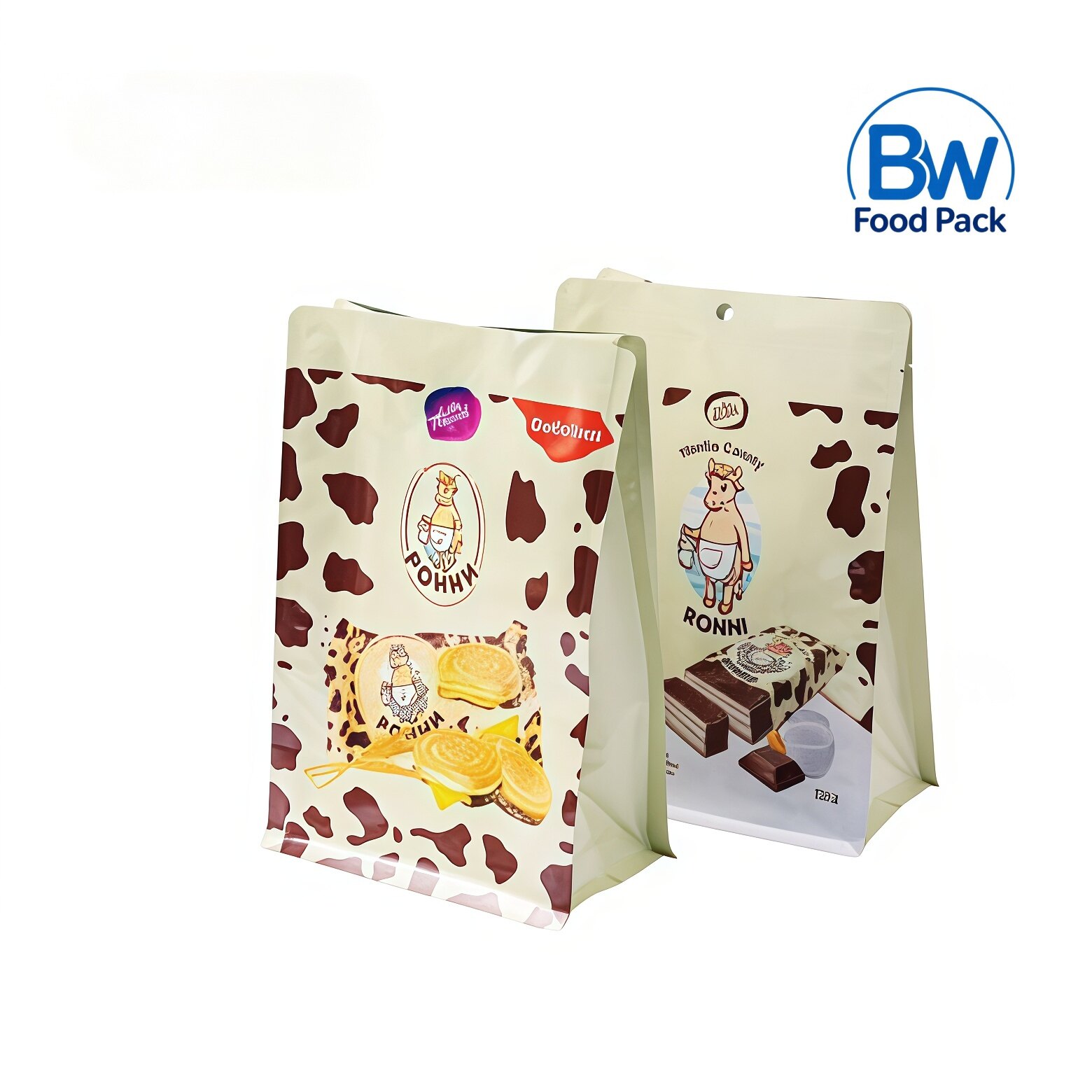 Candy and Biscuit Flat Bottom Bag