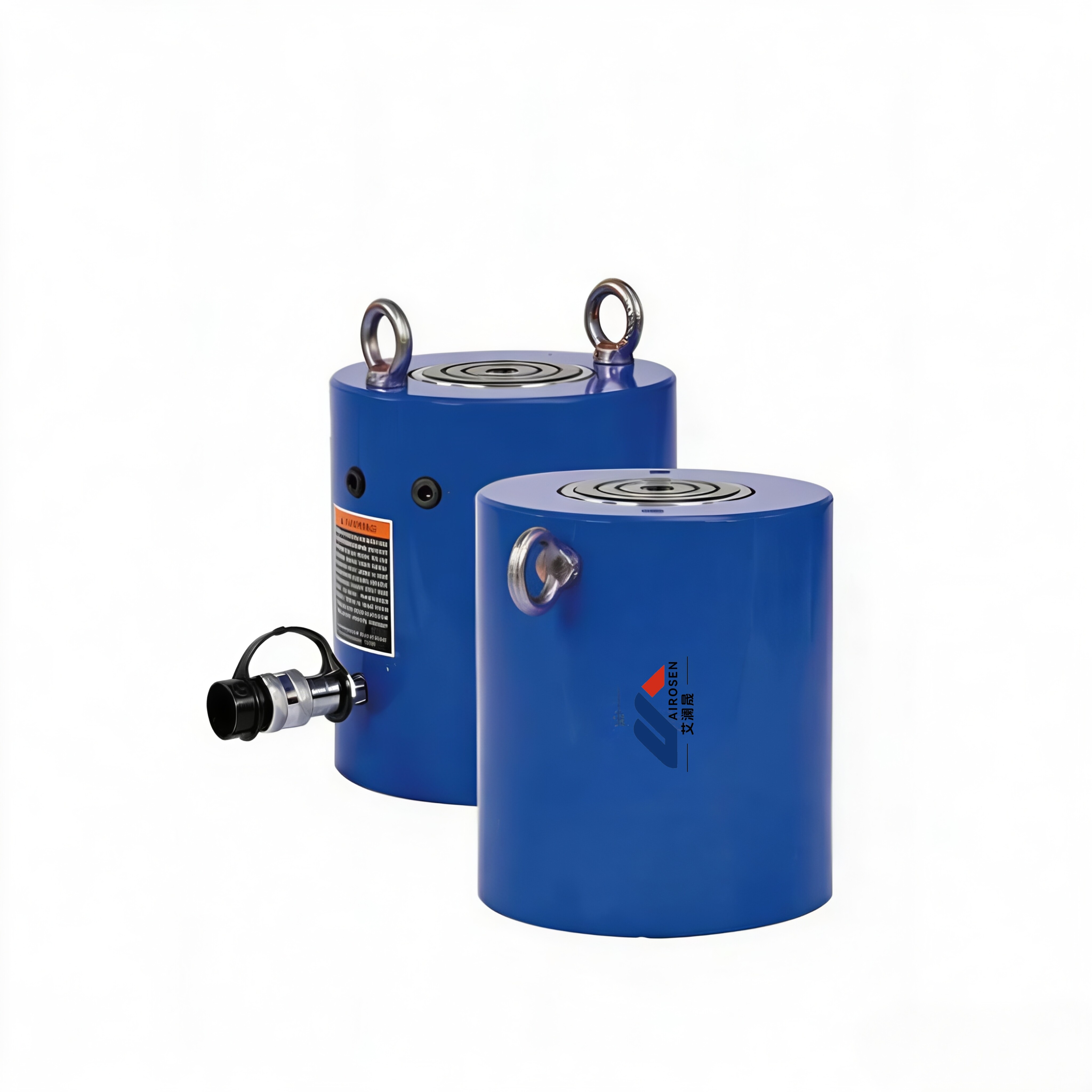 Single-acting high-tonnage hydraulic cylinder