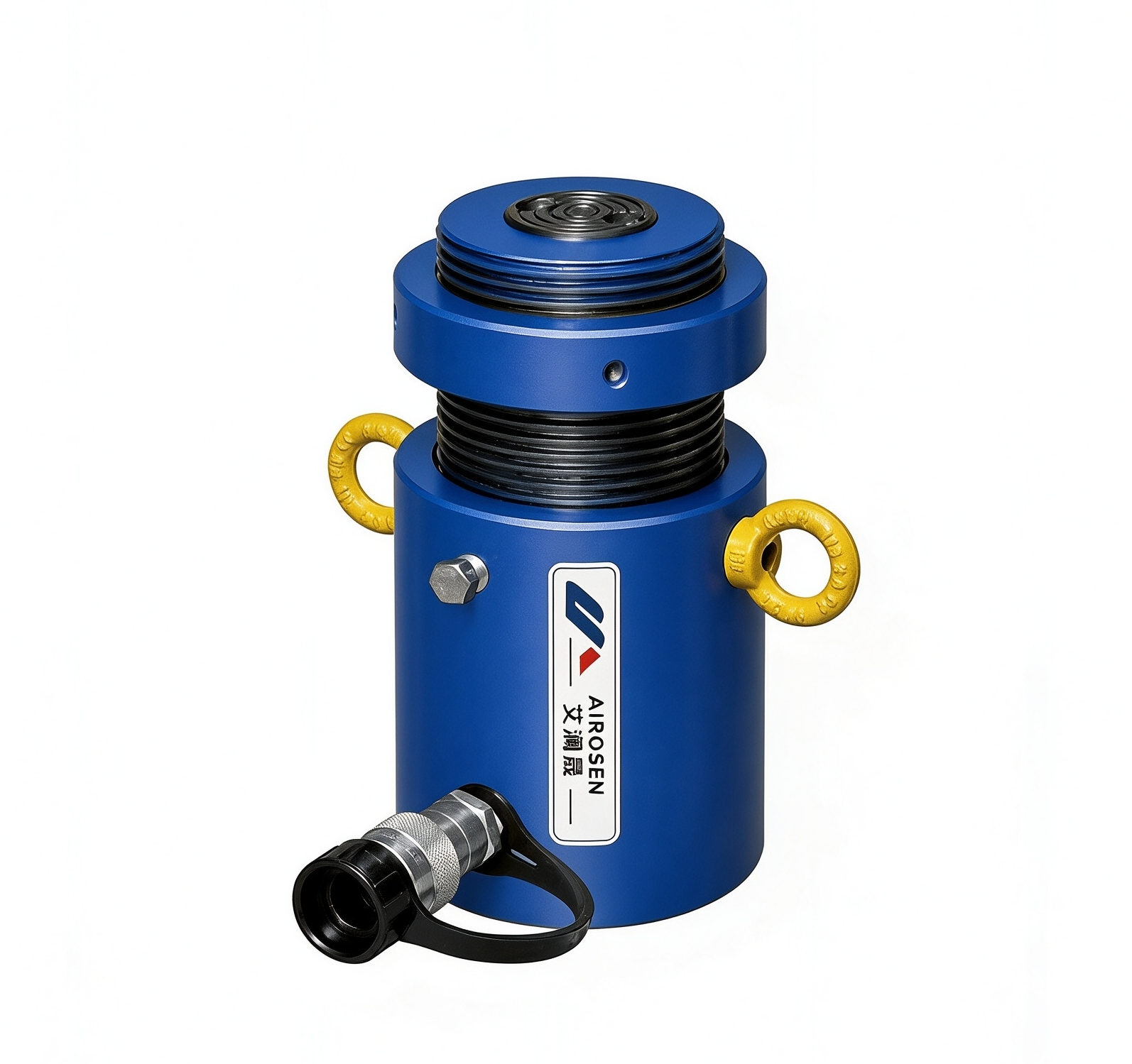Earring-style hydraulic cylinder