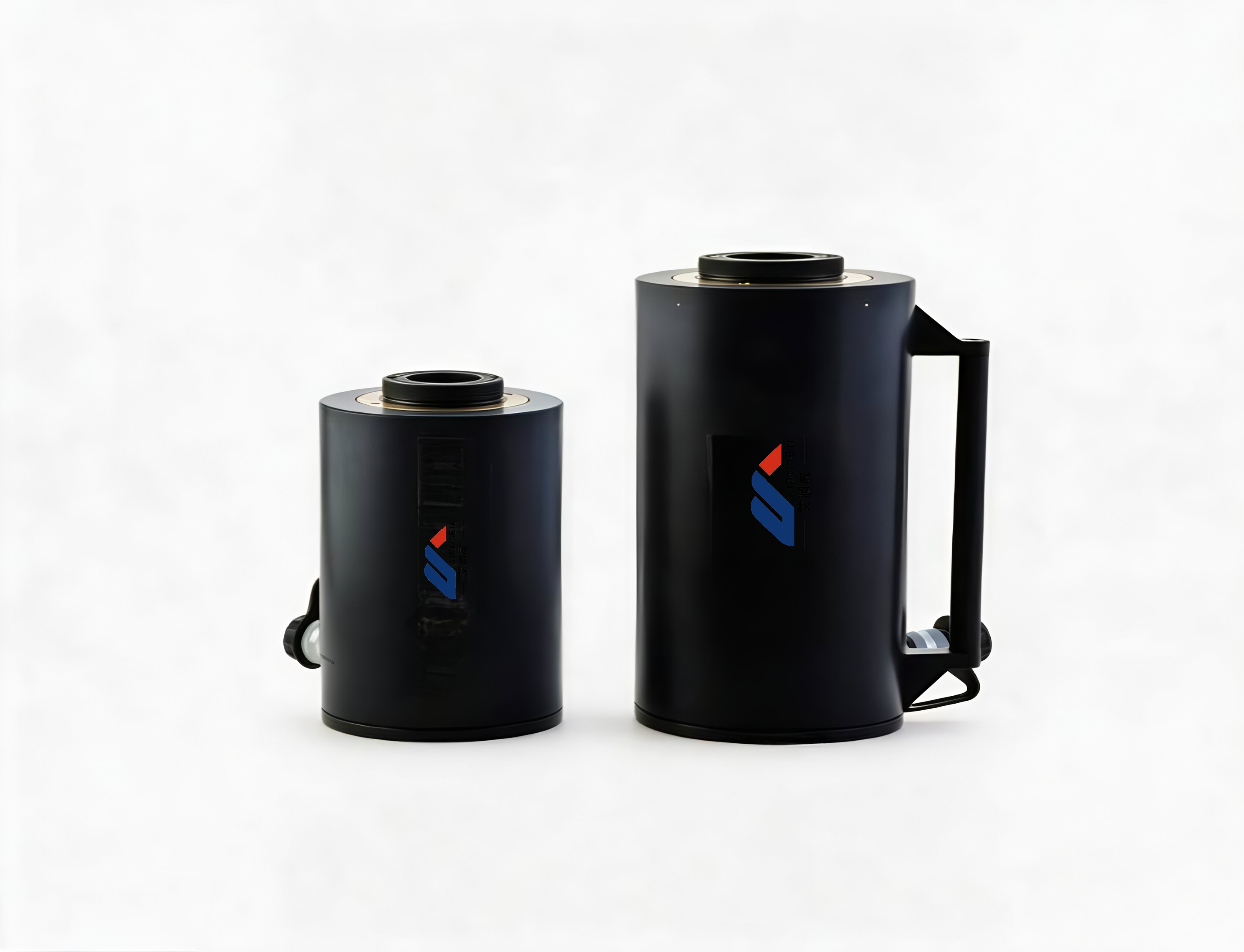 Single-acting aluminum hollow plunger hydraulic cylinder