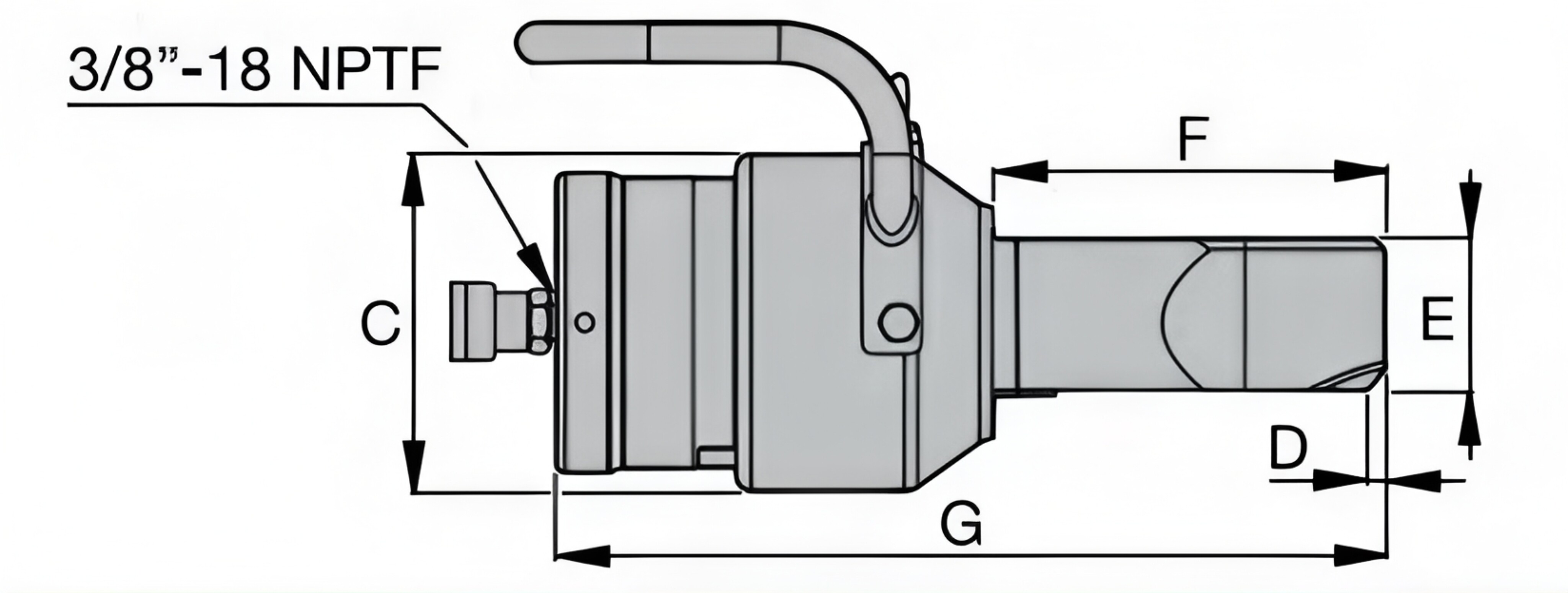 Hydraulic Nut Splitter and Cutter Size Chart C-G