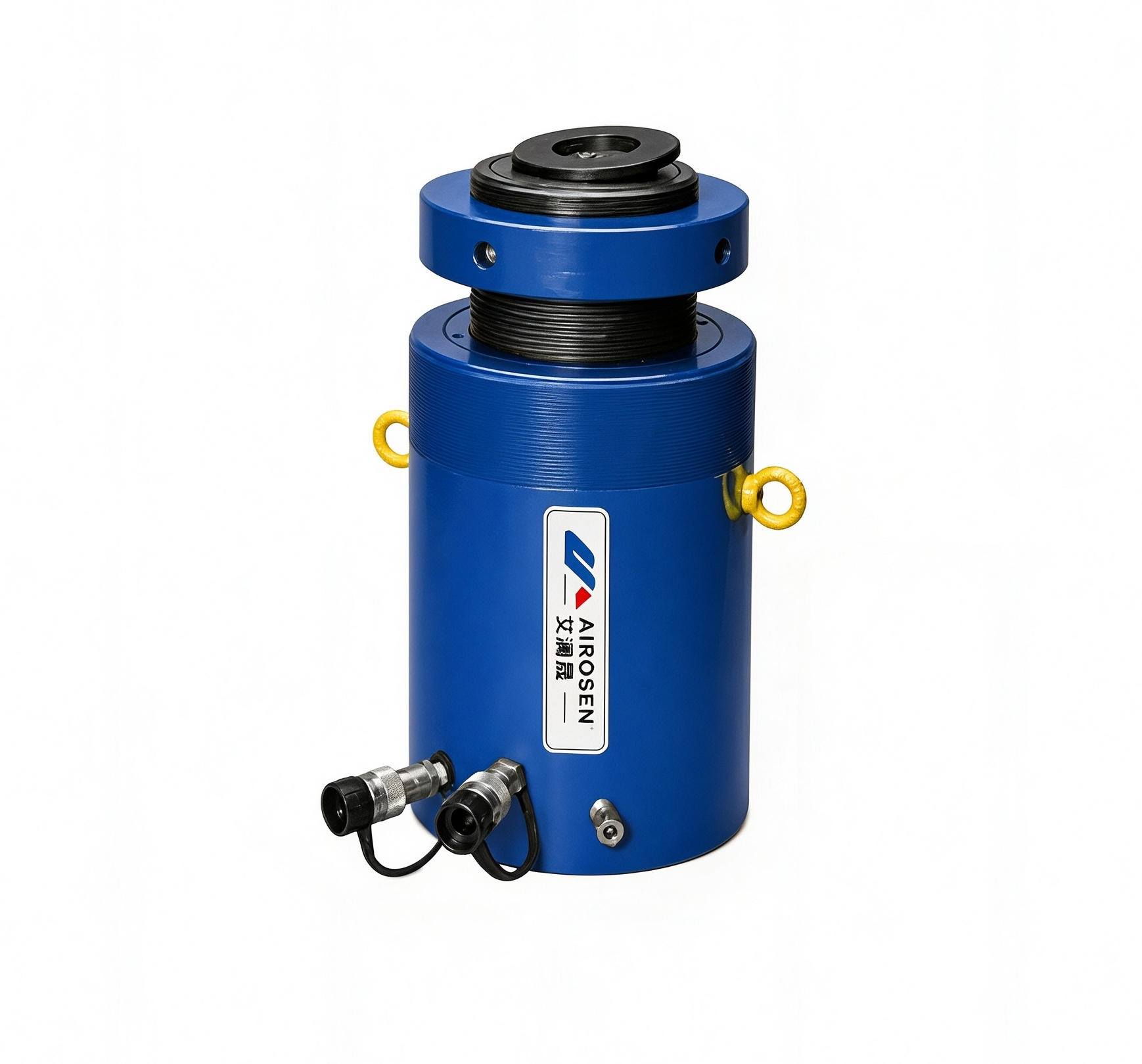 Double-acting locking nut hydraulic cylinder
