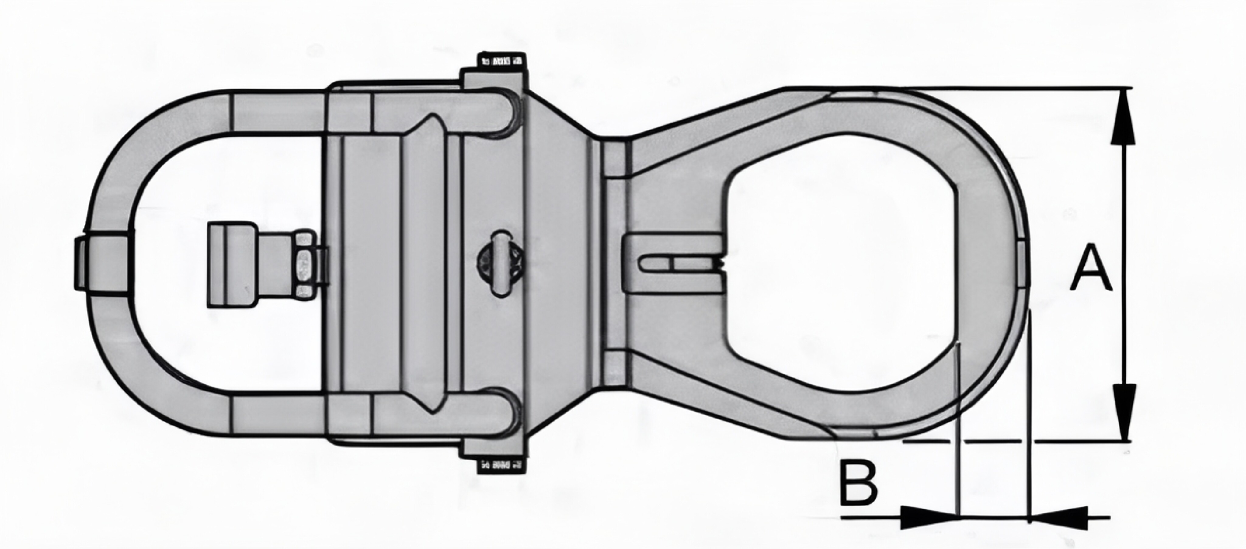 Hydraulic Nut Splitter Size Diagram A-B