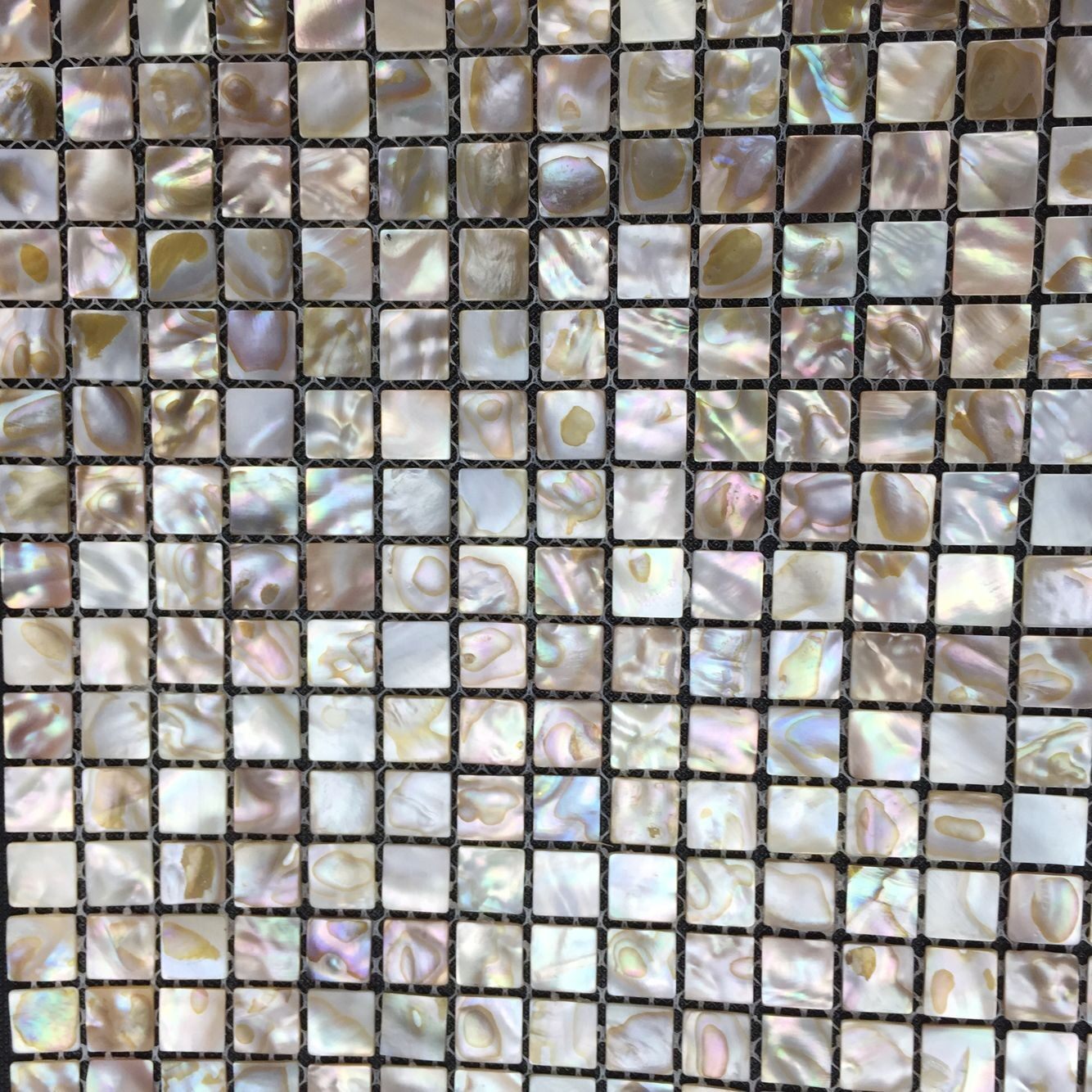 Oil-Spotted Shell Natural Shell Mosaic (Mother-of-Pearl Mosaic) Detail Image 3