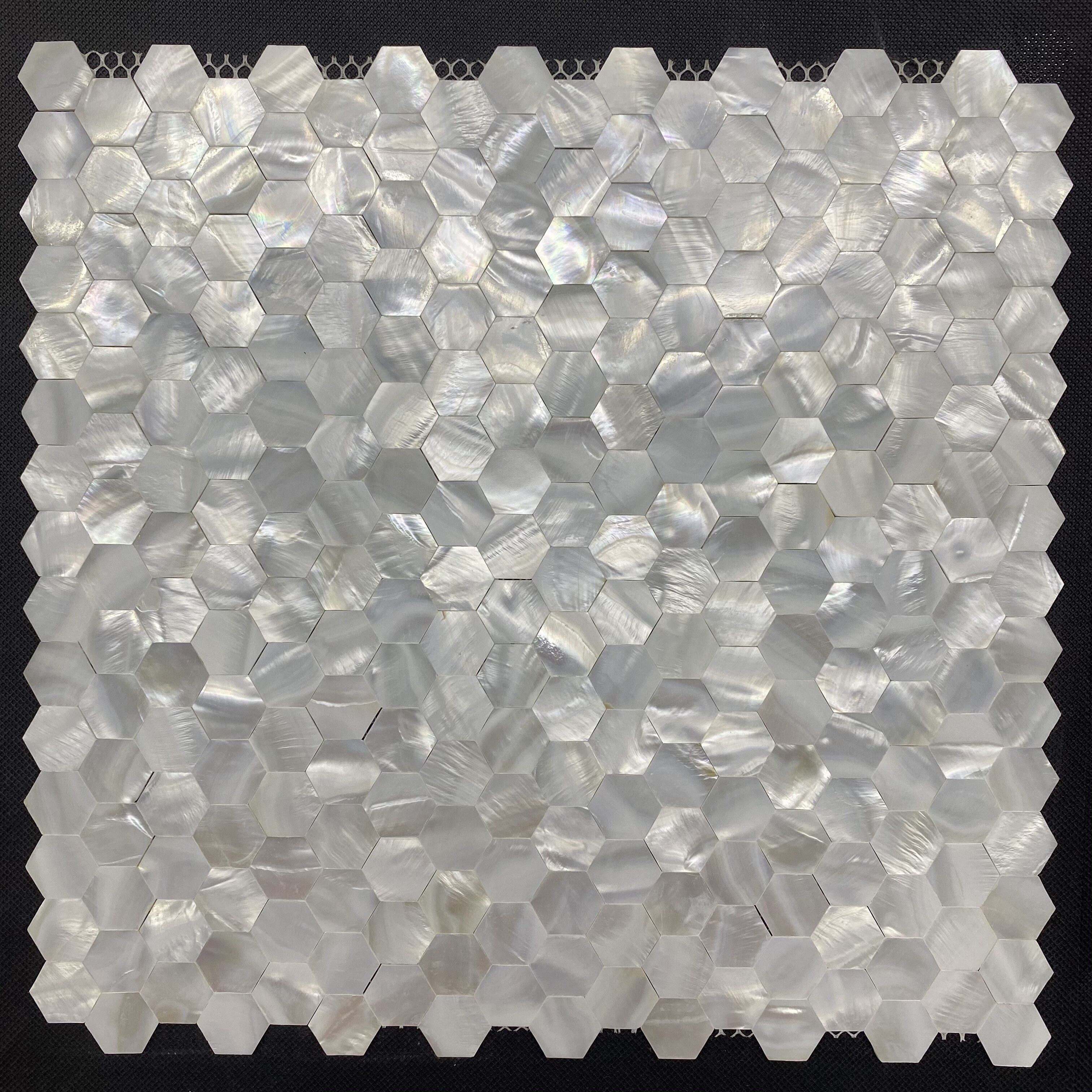 Hexagonal pure white seamless tiling