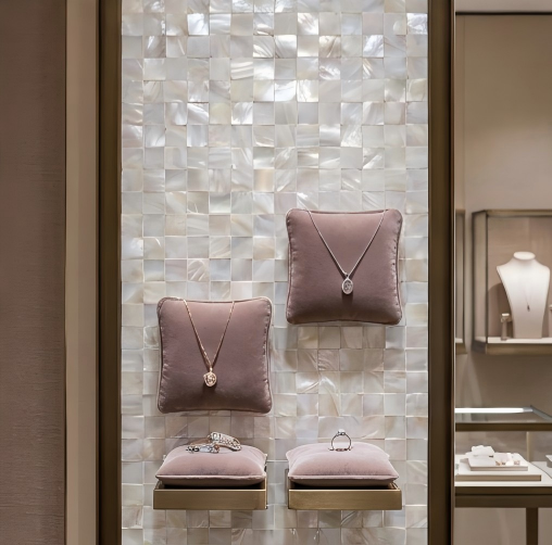 Natural White Mother-of-Pearl Mosaic – Detail View 3