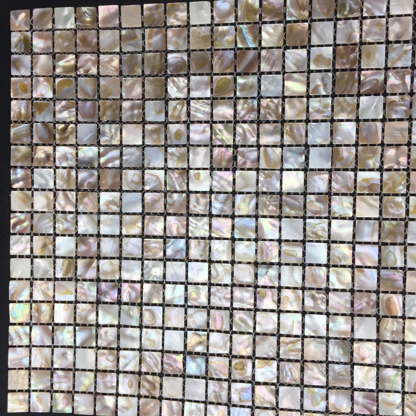 Oil-Spotted Shell Natural Shell Mosaic (Mother-of-Pearl Mosaic) Detail Image 2