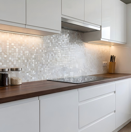 Natural White Mother-of-Pearl Mosaic – Detail View 4