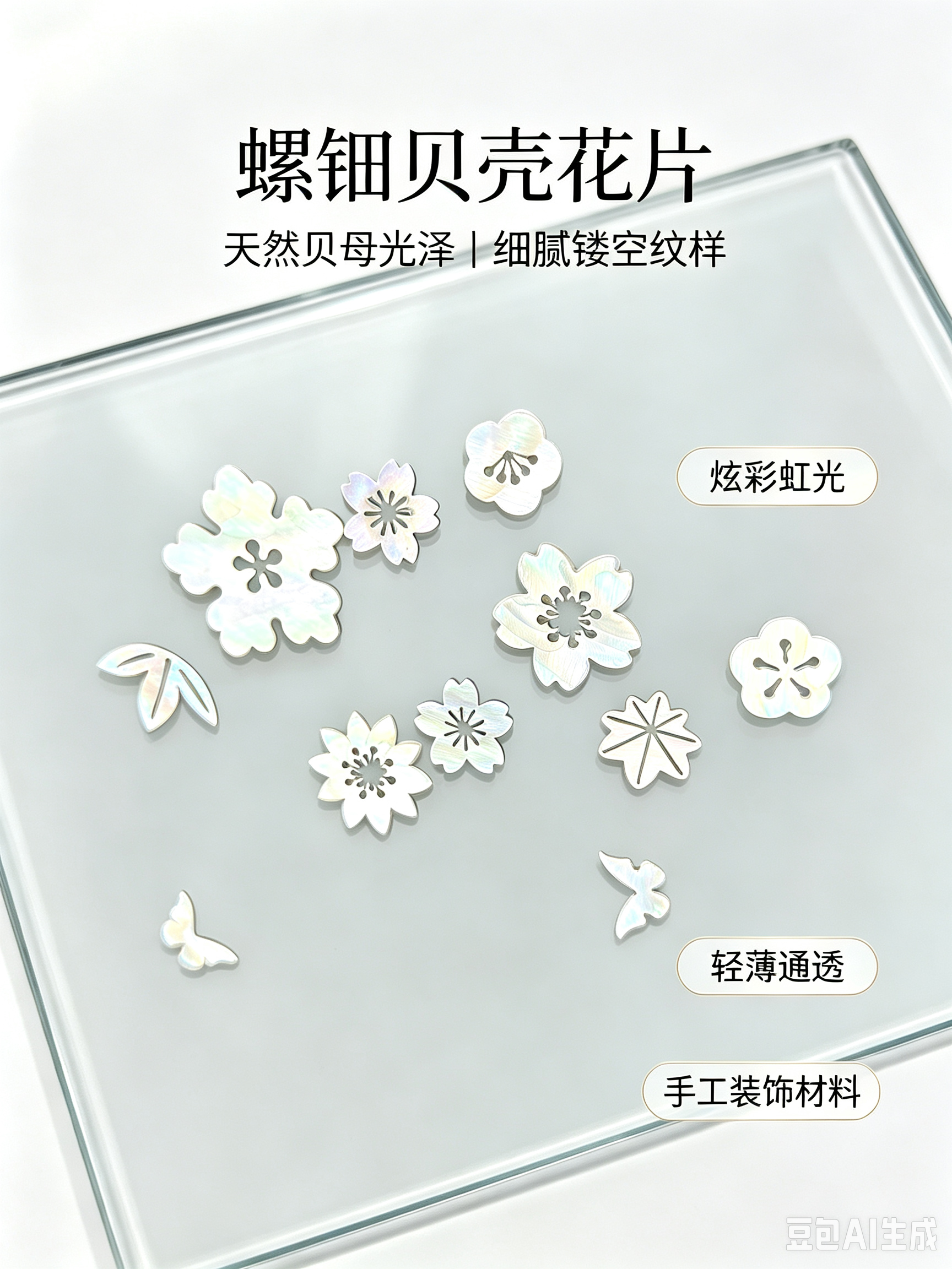Nail art mother-of-pearl inlay carving