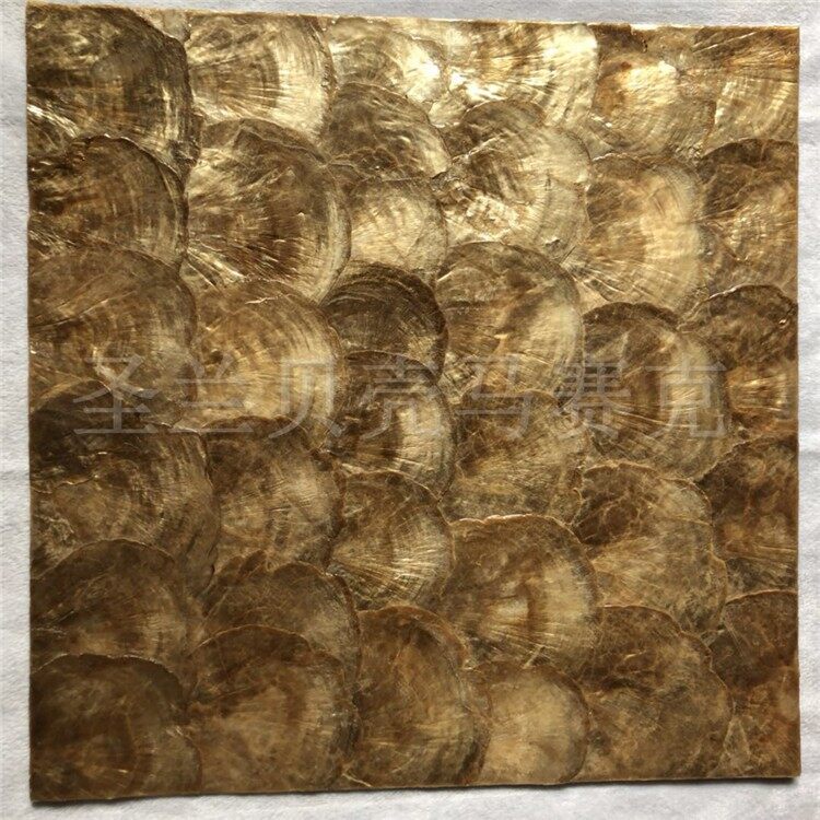 Gold Fan Shell Mosaic – Detail View 1