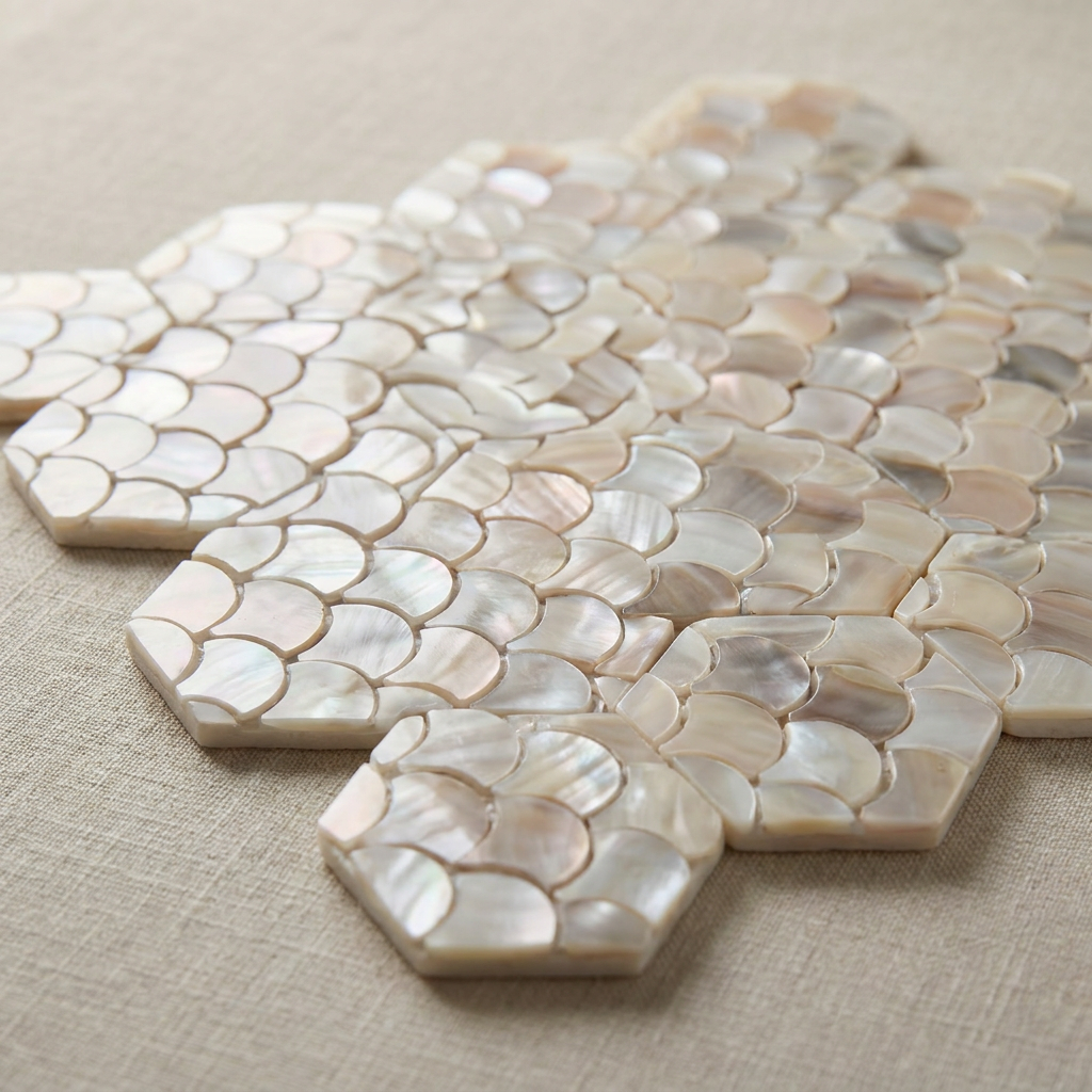 Fan-shaped natural color net patch – Detail view 1