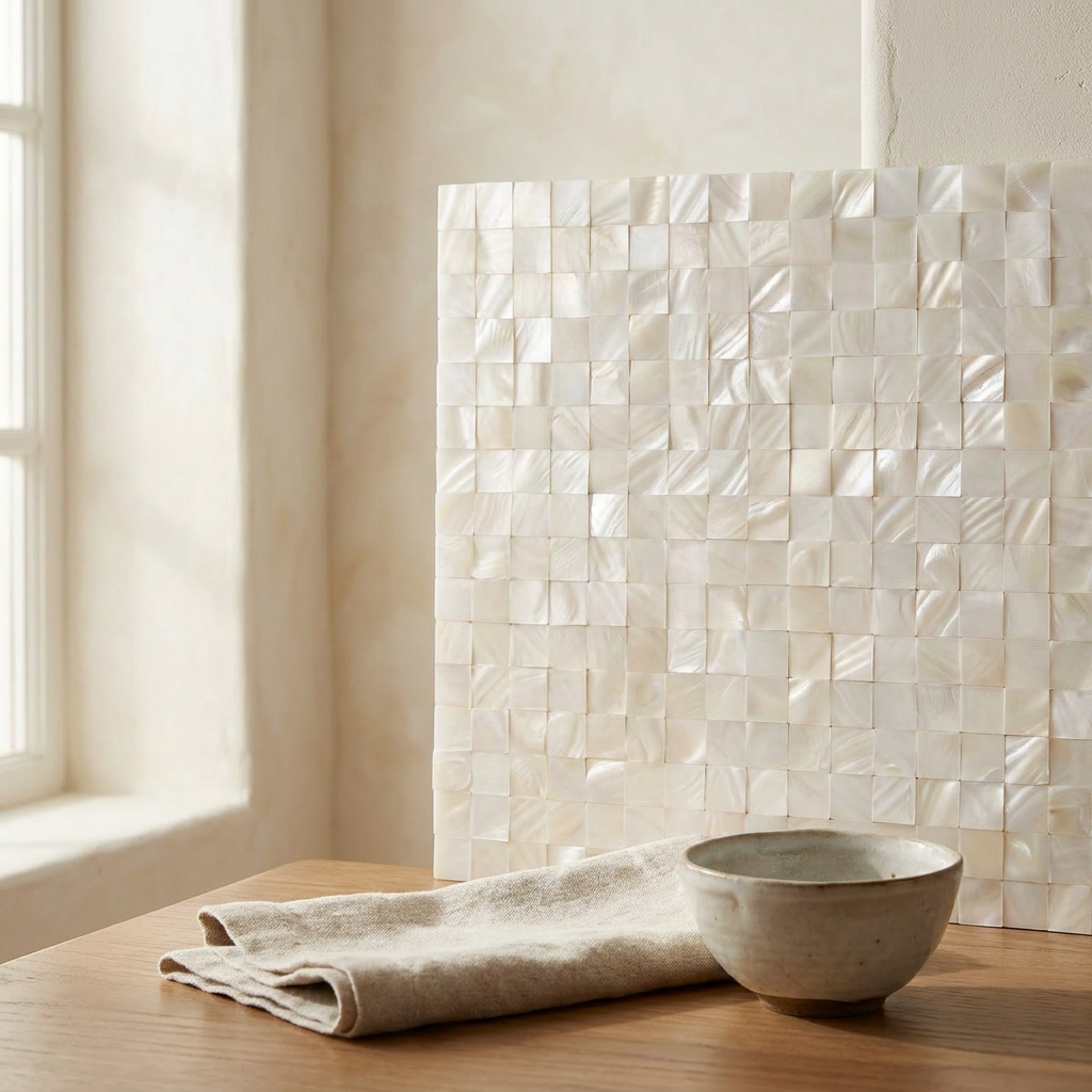 Square pure white seamless tiling