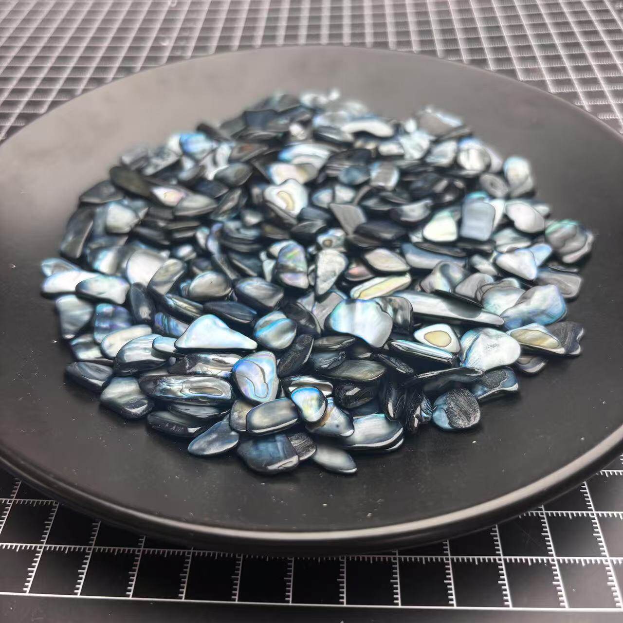 Sea Blue Irregular Shell Loose Beads (10-14mm) Detail Shot 1