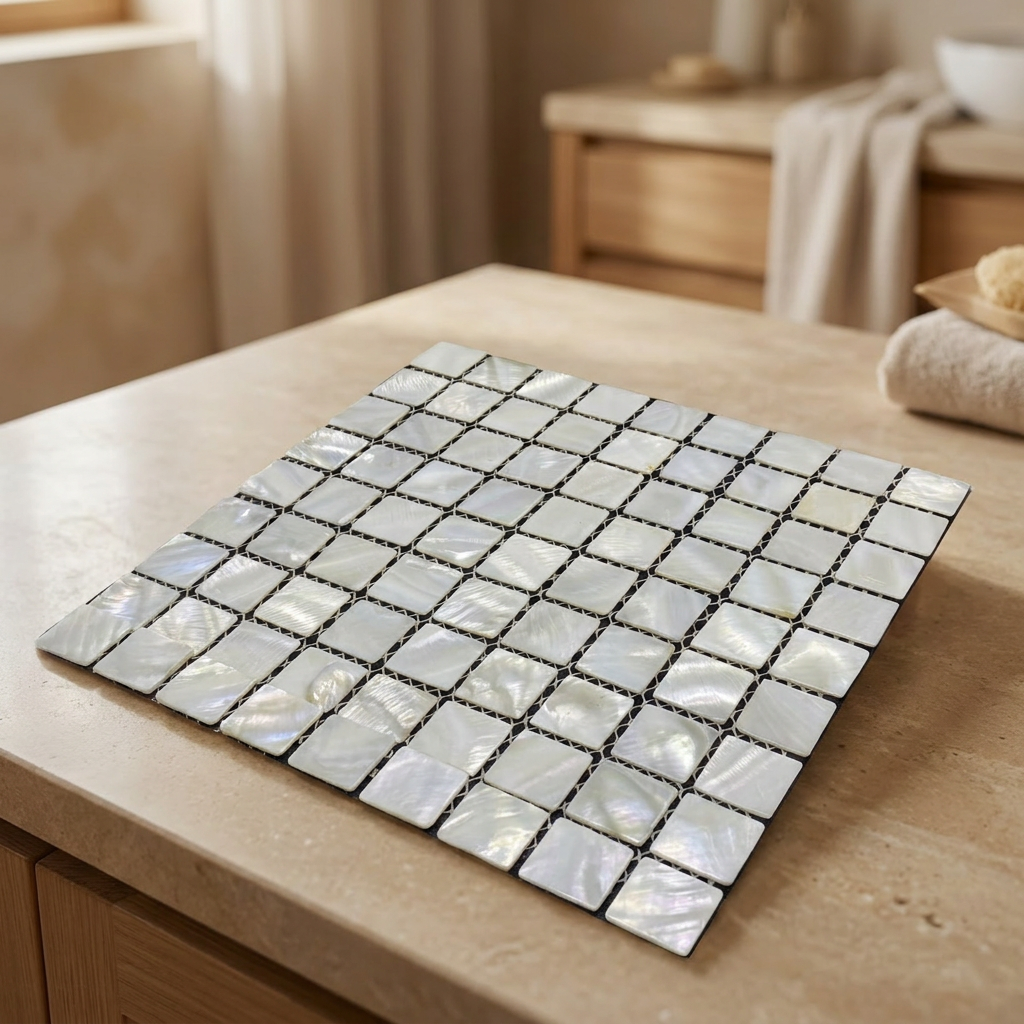 Square pure white mesh