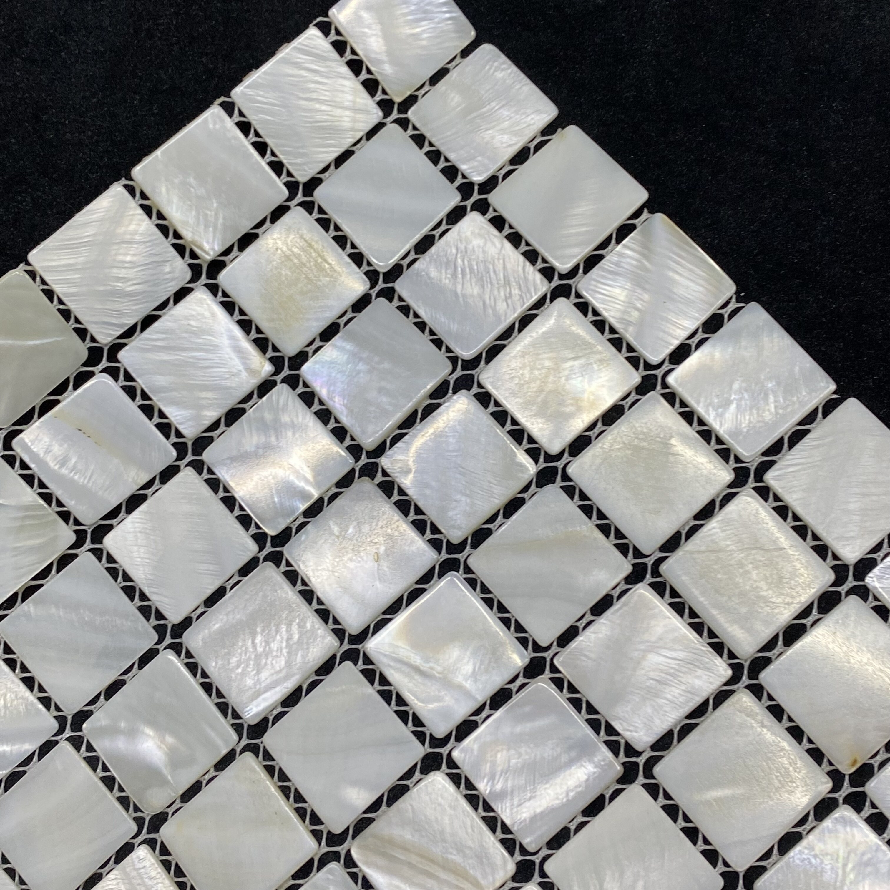 Square pure white mesh拼接 detail view 2
