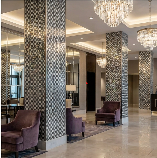 Lobby of a five-star hotel in Pudong, Shanghai
