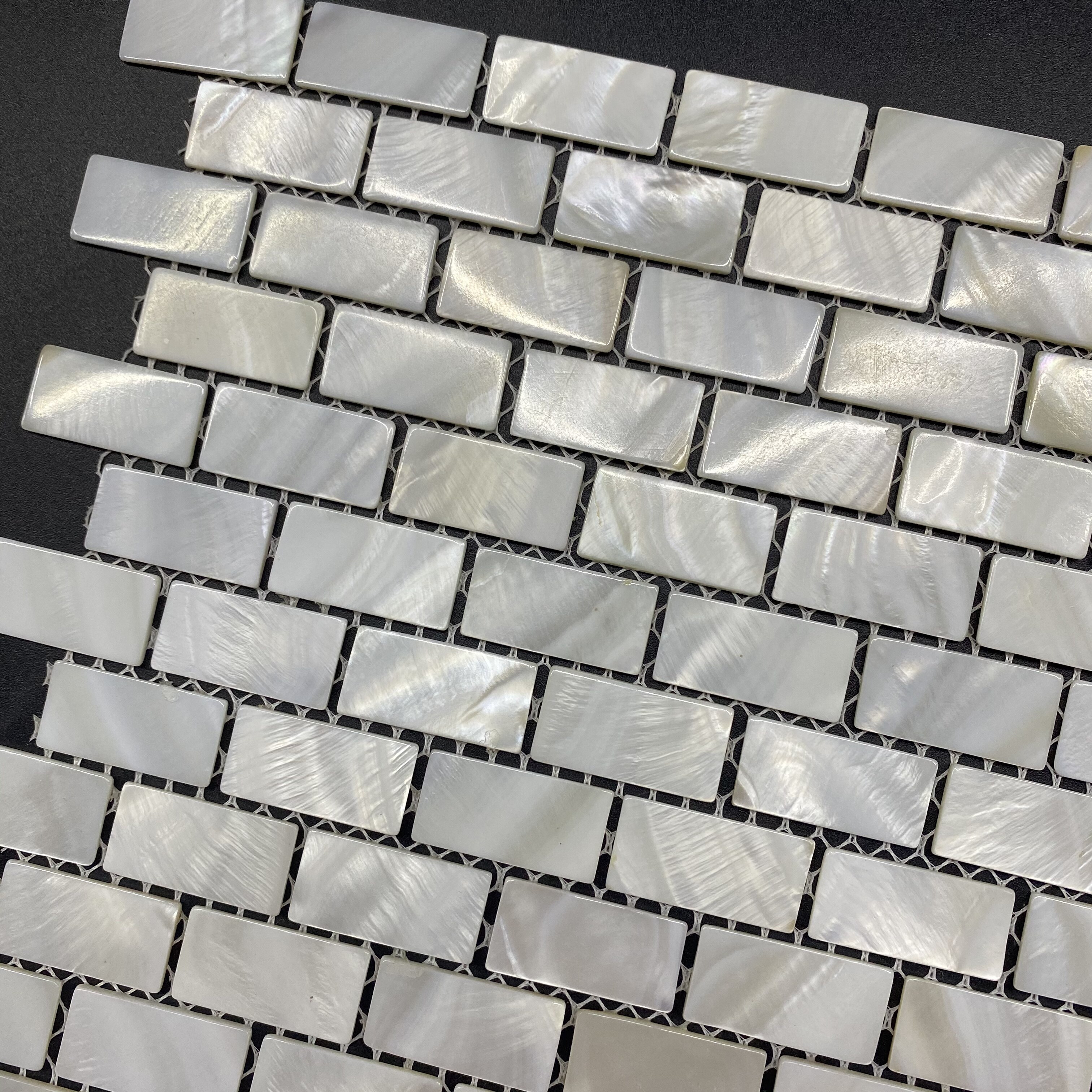 Rectangular pure white tight-fit