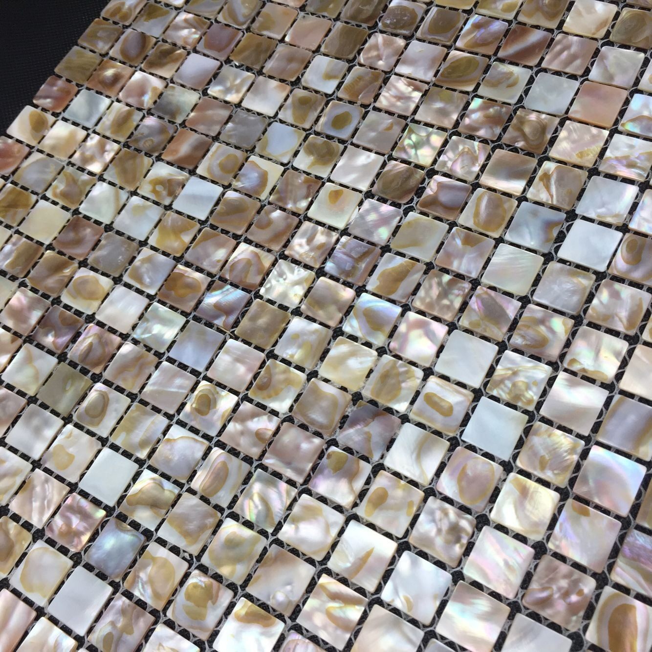 Oil-Spotted Shell Natural Shell Mosaic (Mother-of-Pearl Mosaic) Detail Image 4