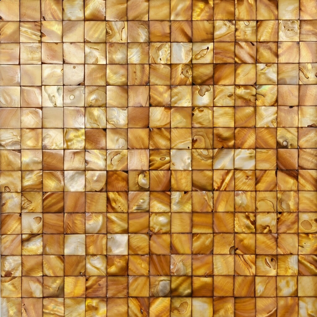 Gold Shell Mosaic Inlay Detail View 1