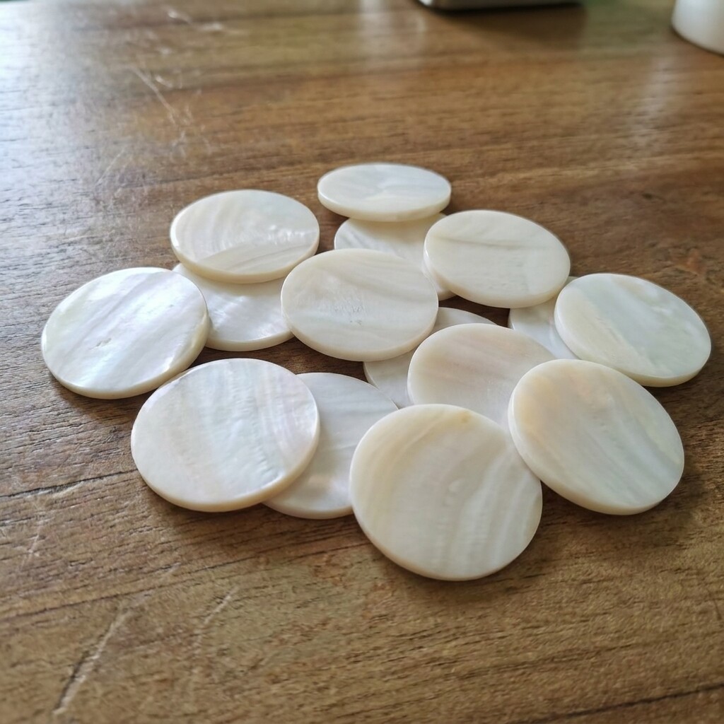 Round Freshwater Pearl Mother-of-Pearl Discs (Loose)