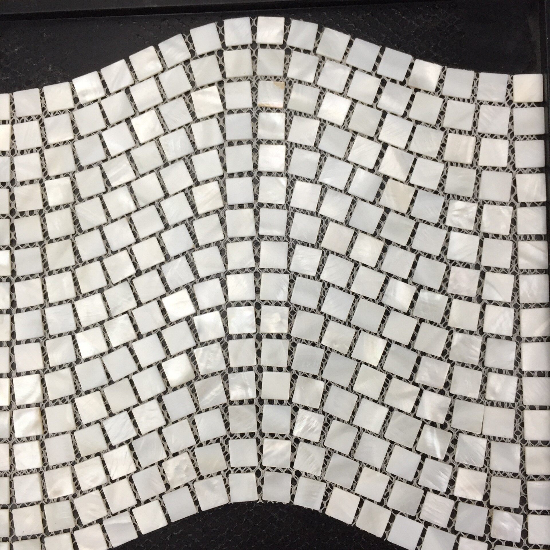 Natural Freshwater Square Shell Mosaic - Detail View 2