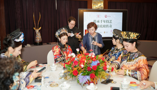 Guest crafting cloisonné art