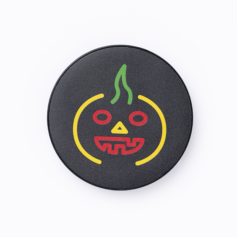 Pumpkin Face LED Badge