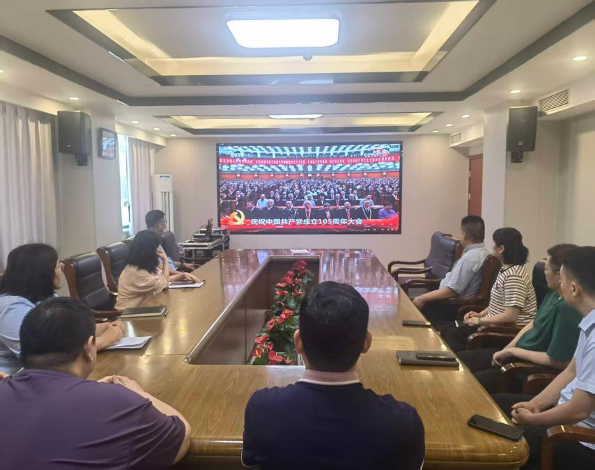 凝心聚力跟党走砥砺奋进谱新篇—公司党委组织收看建党 105 周年大会直播