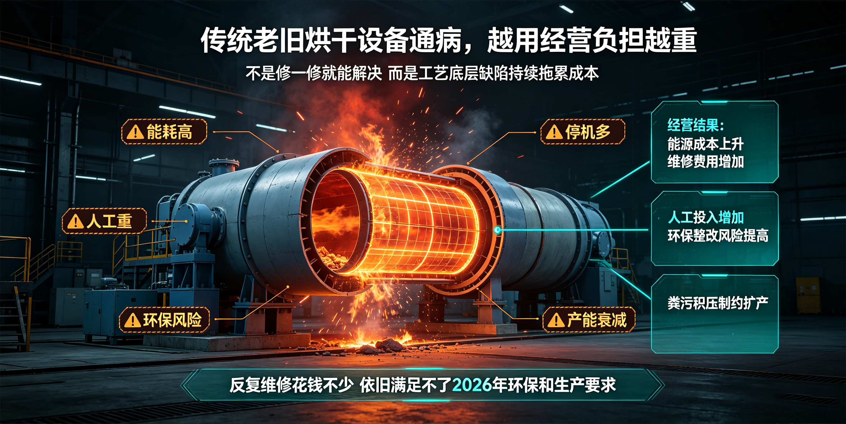 老式烘干设备效率低、不环保？一站式技改升级，降本增效双达标