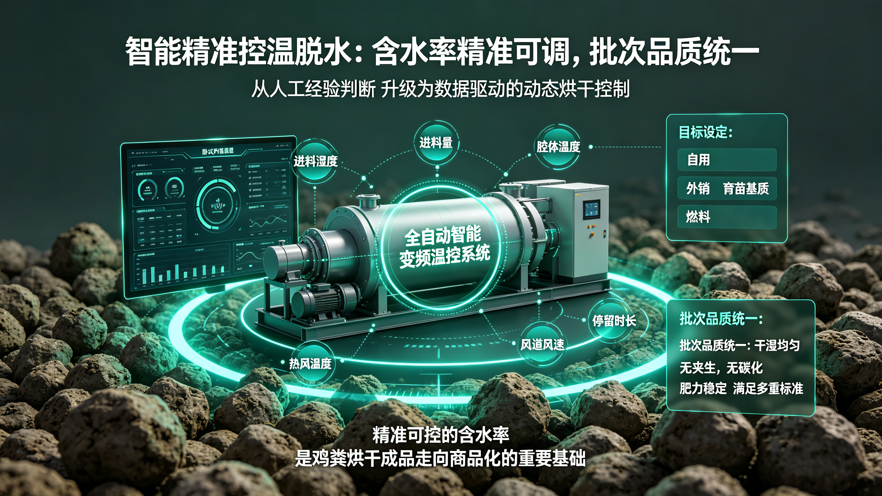 高粘鸡粪烘干误区大盘点!卧式闪蒸动态流化工艺根治干湿不均难题