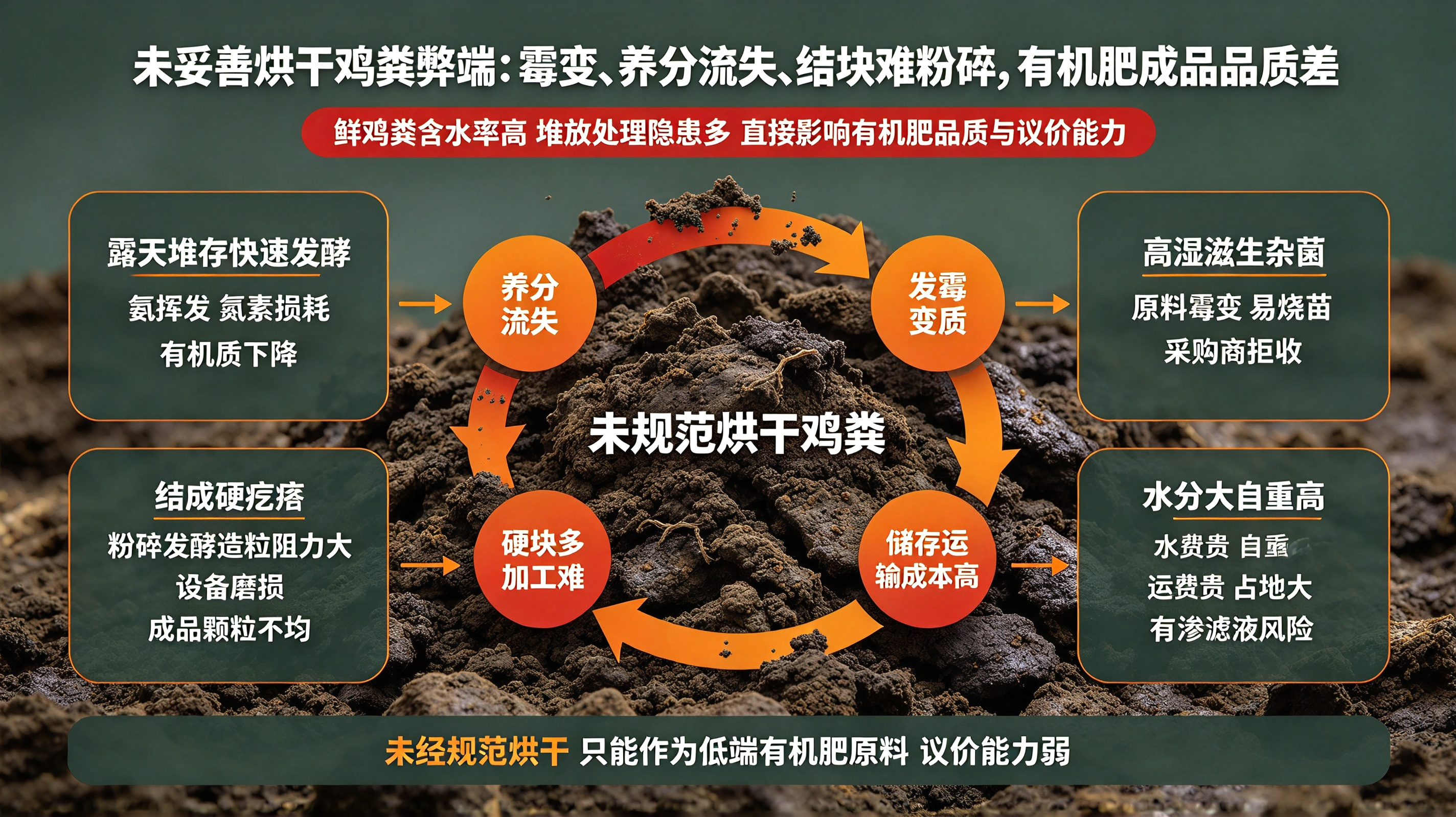 烘干鸡粪品质决定有机肥售价!卧式闪蒸如何提升粪肥成品价值