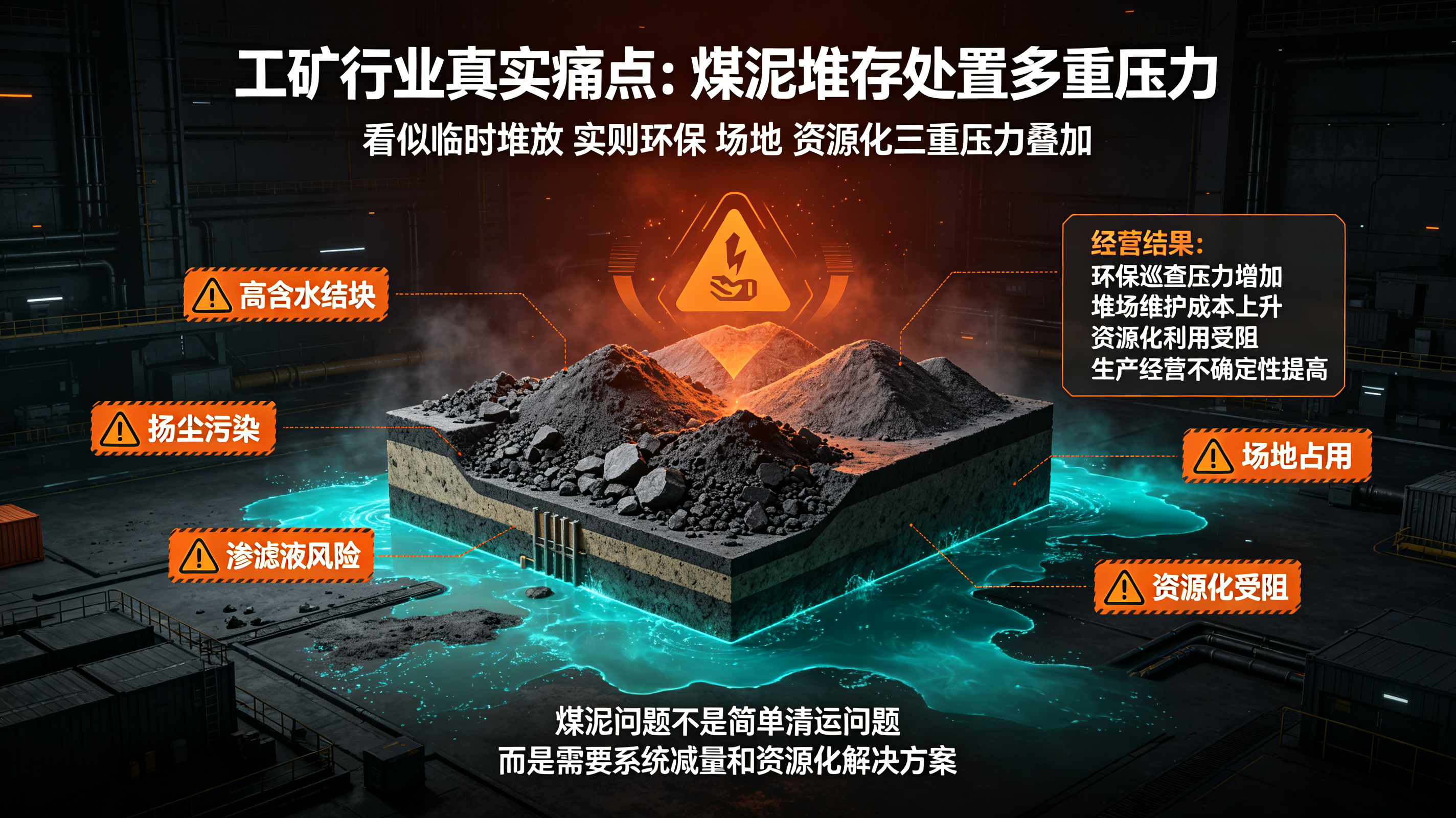 煤泥高粘易结块、堆放易流失？三回程煤泥烘干机破解工矿煤泥处置难题
