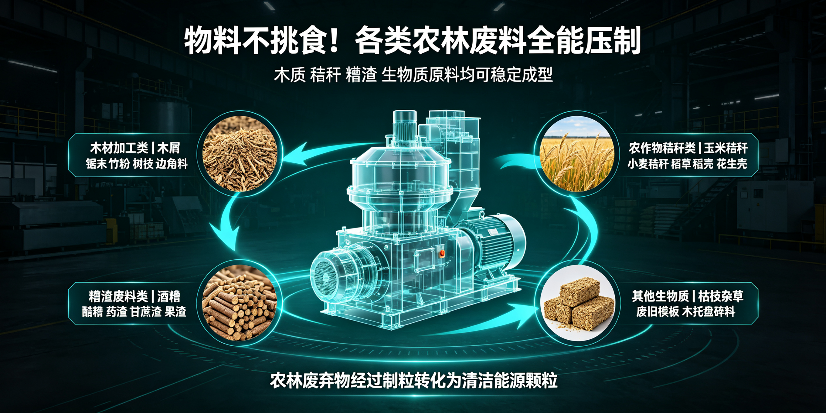 农林废料变清洁能源！生物质颗粒机结构、制粒原理、核心优势全拆解