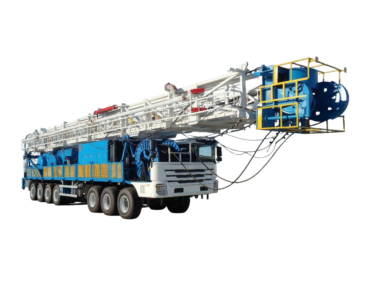 Vehicle-mounted drilling and servicing rig