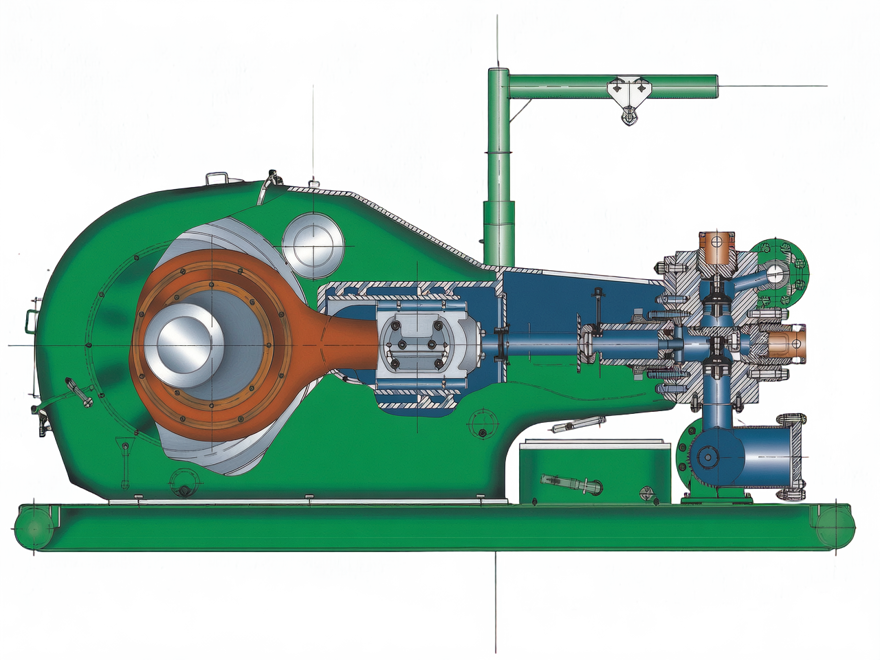 Three-cylinder piston pump