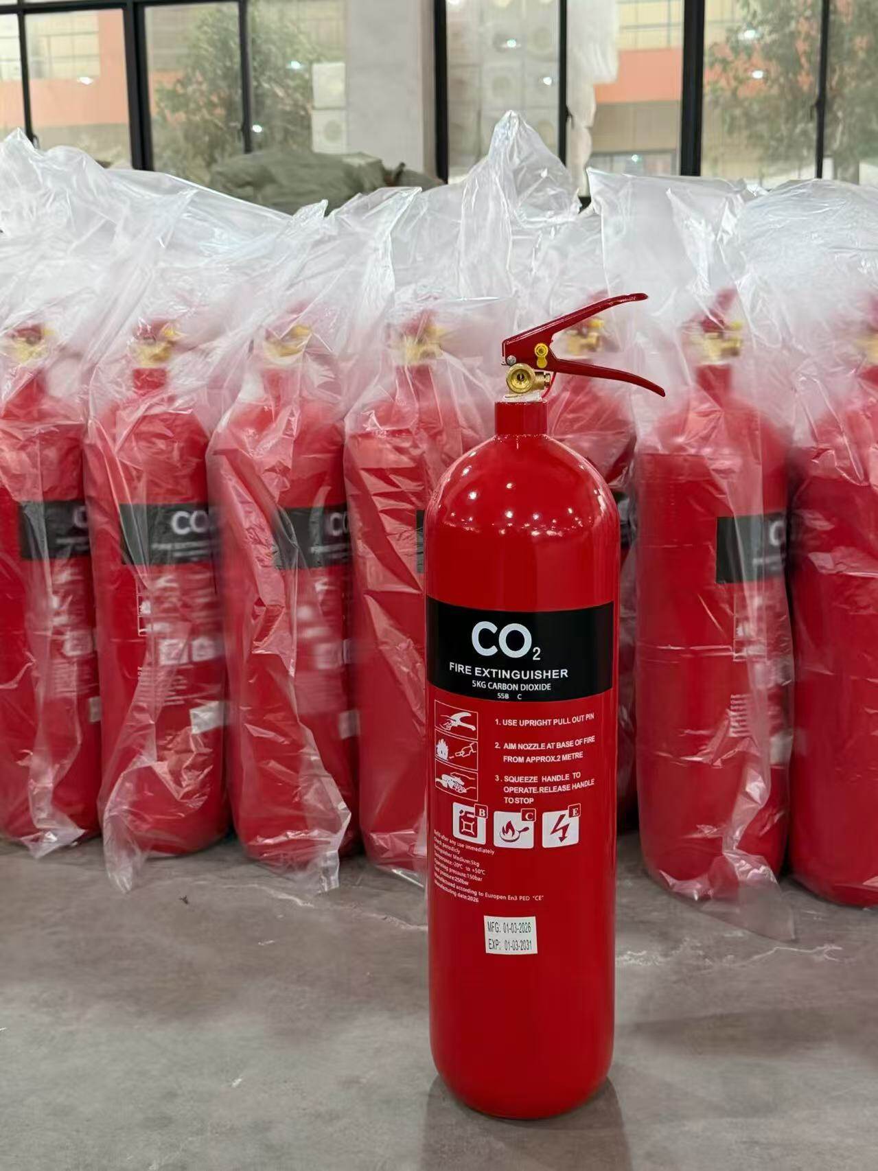 CO2 Fire Extinguisher – Industrial Workshop Setting