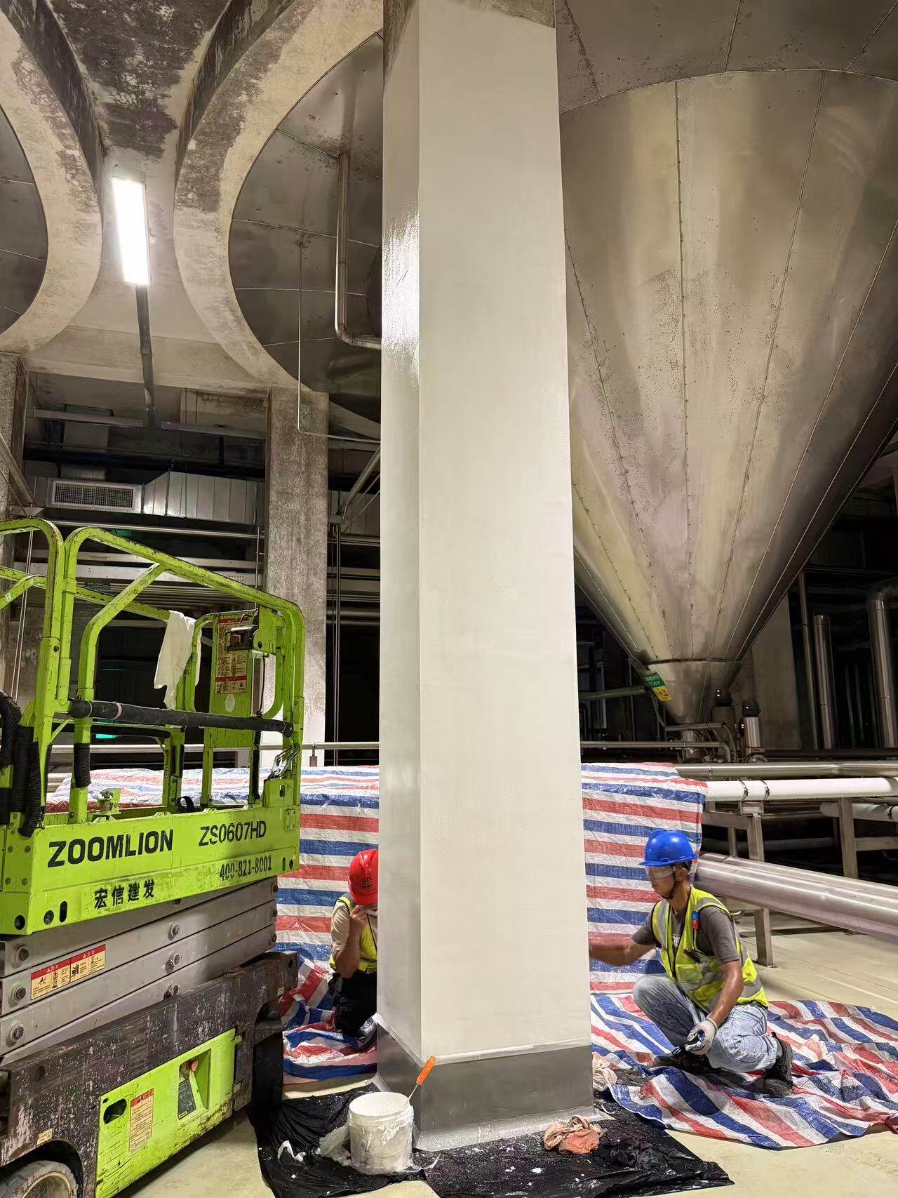 Mold prevention treatment for brewery fermentation room walls