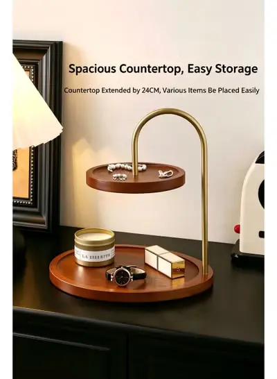 2-Tier Wooden Countertop Organizer