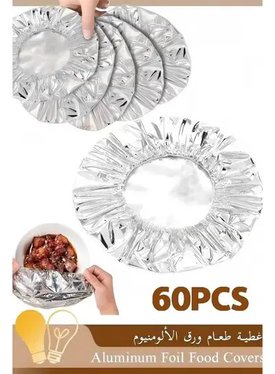 60PCS Aluminum Foil Food Covers